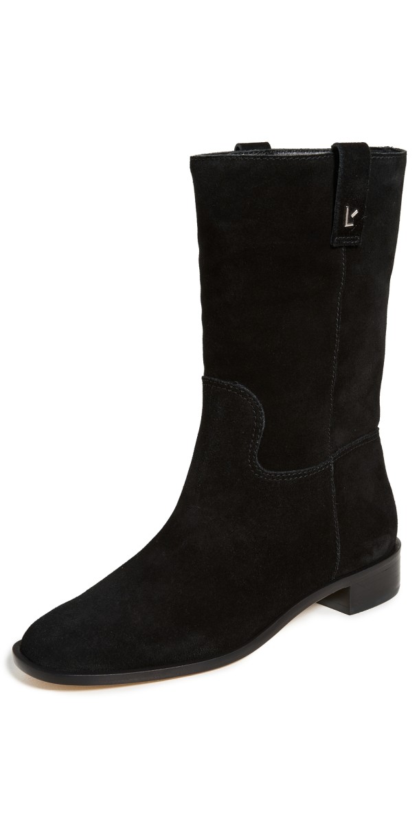 Larroude Barb Boots Oil Black