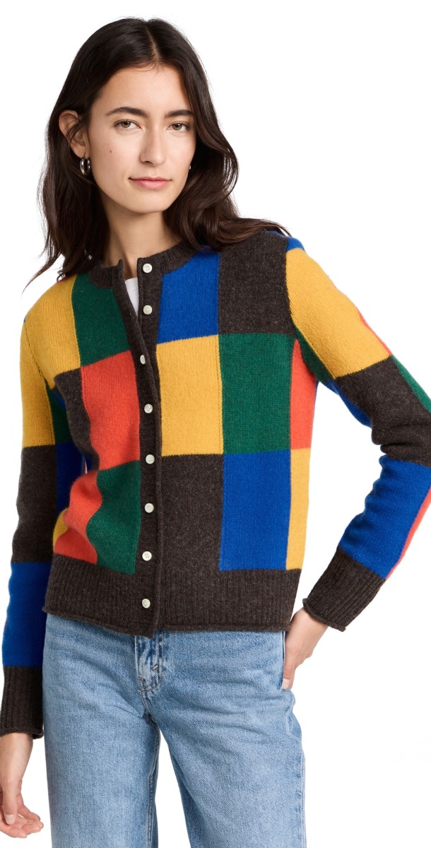 Alex Mill Evie Cardigan Coloredquares Multi