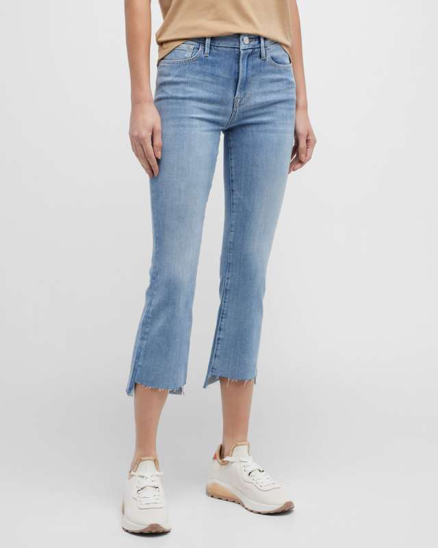 Le Crop Mini Boot Step Fray Jeans