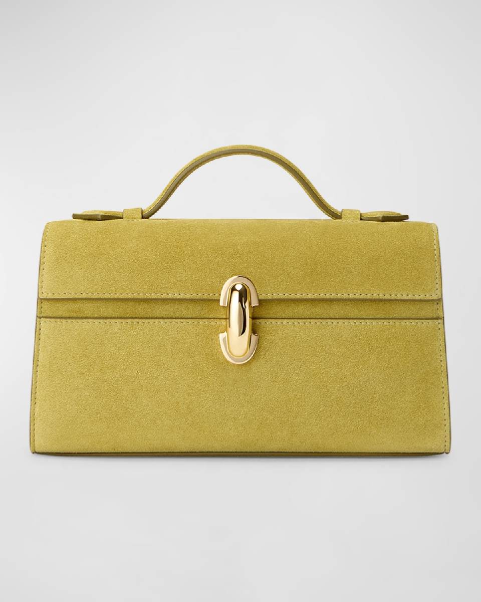 The Symmetry Pouchette Suede Top-Handle Bag