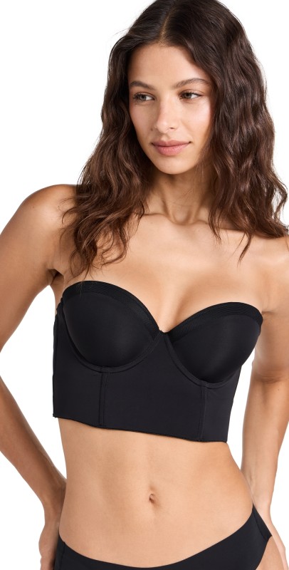 LIVELY The Low Back Strapless Bra Jet Black