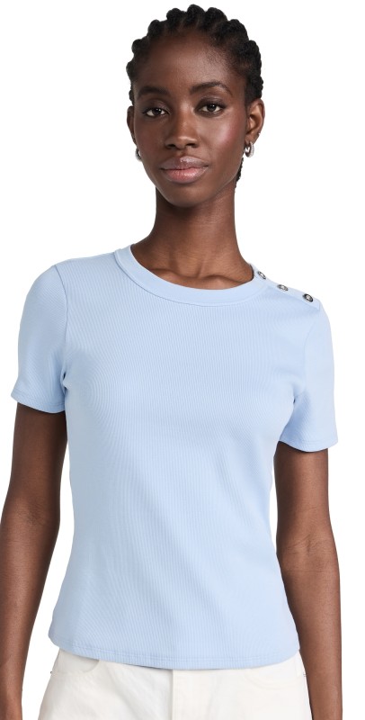 Veronica Beard Jean Draya Tee Ice Blue