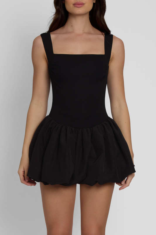 LEAU Bisou Bubble Knit Mini Dress