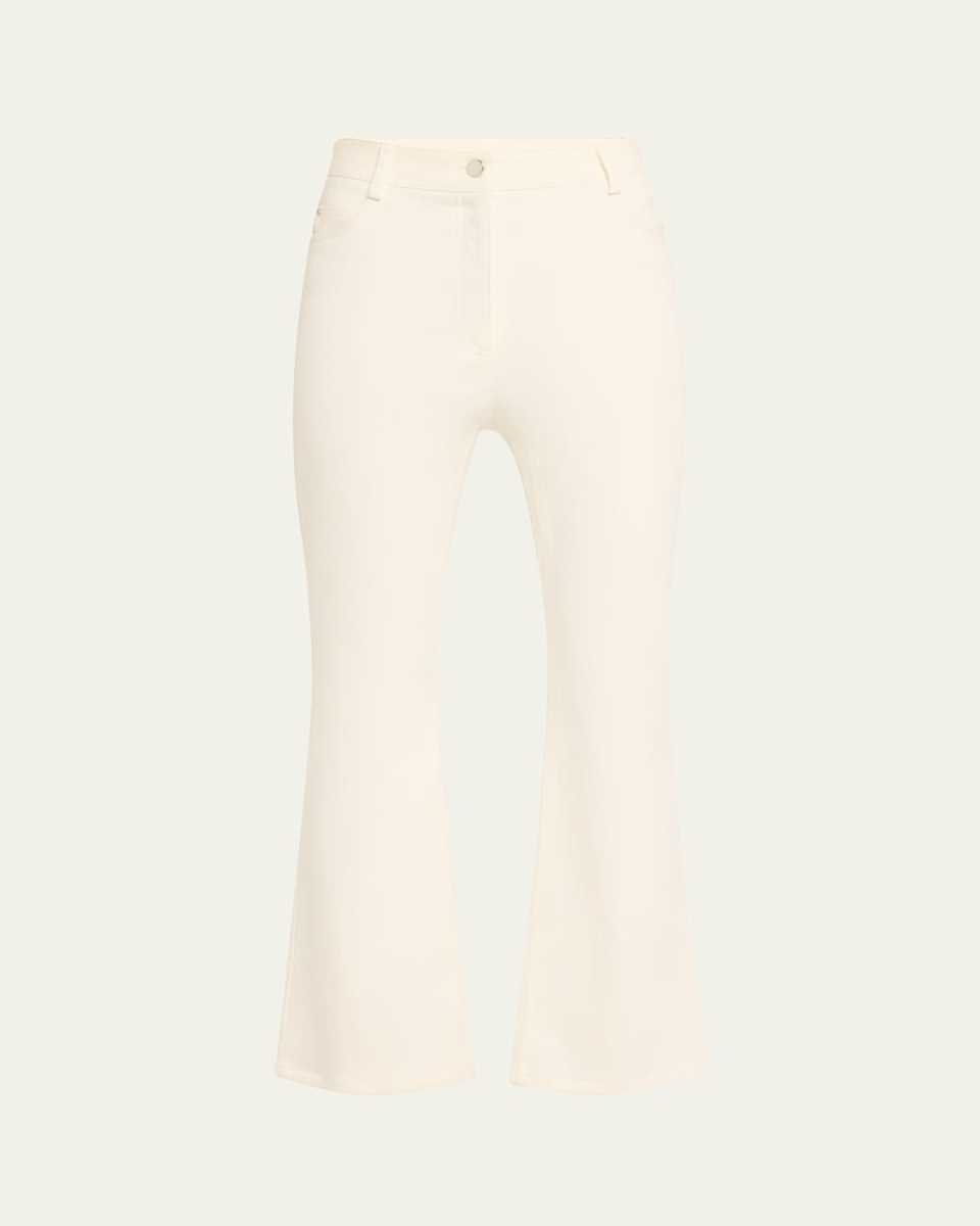 Cali Flared Stretch Denim Crop Pants