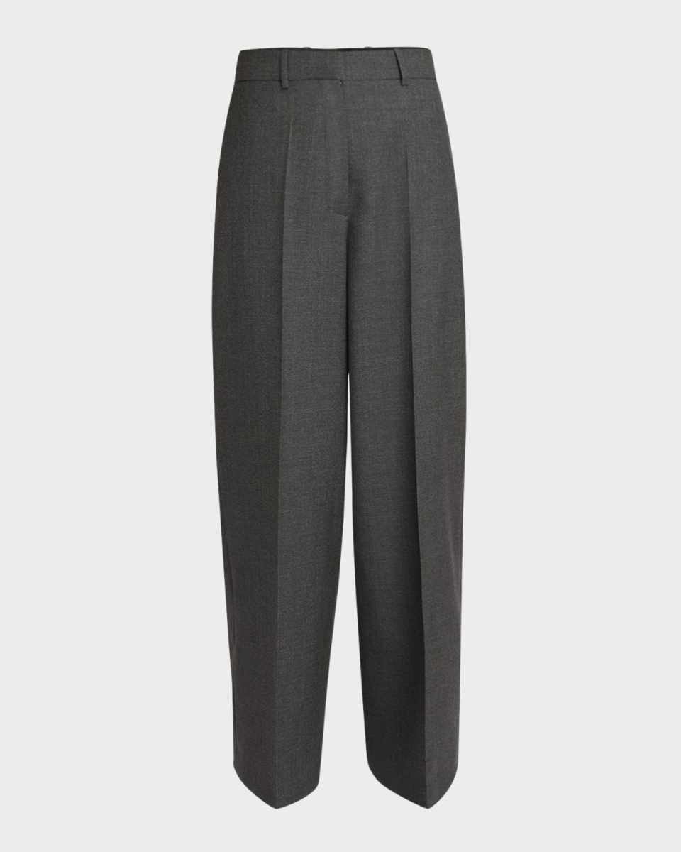 Tailored Straight-Leg Wool Trousers