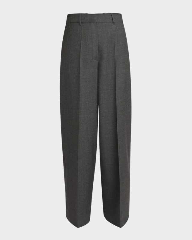 Tailored Straight-Leg Wool Trousers