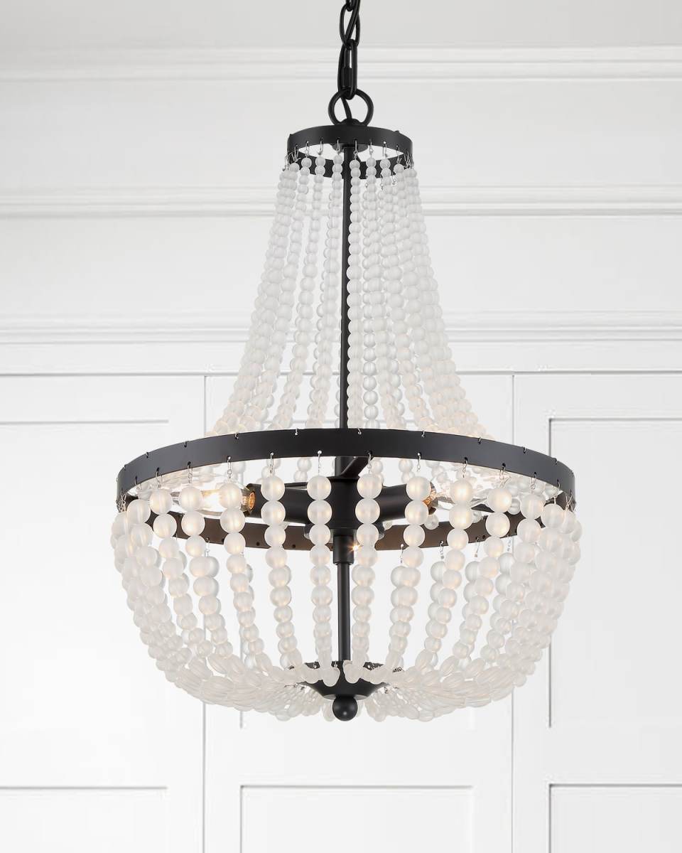 Rylee 3-Light Matte Black Chandelier