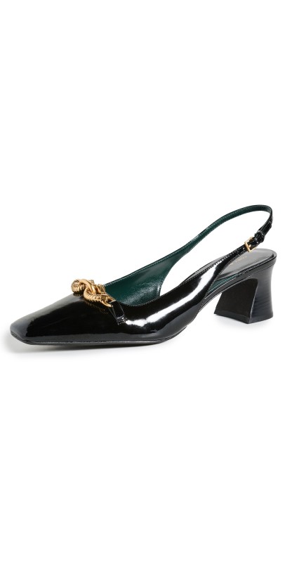 Tory Burch Jessa Slingbacks Perfect Black/Gold