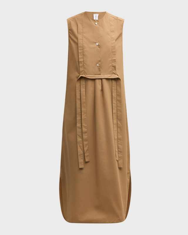 Paisley Organic Cotton Poplin Midi Shift Dress