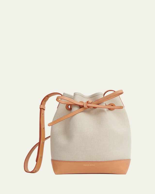 Mini Drawstring Canvas Bucket Bag