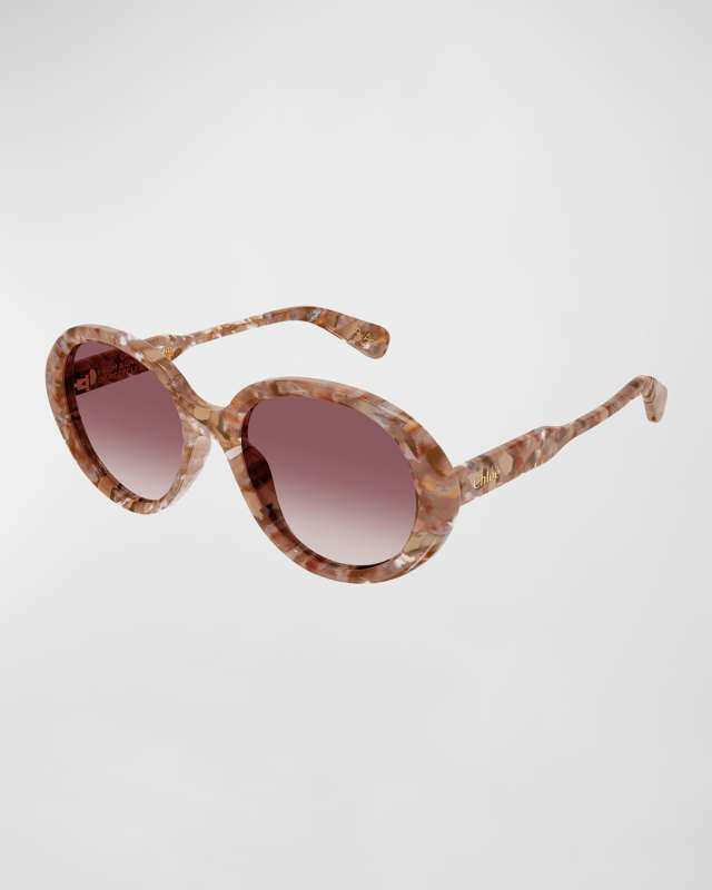 Gradient Acetate Round Sunglasses