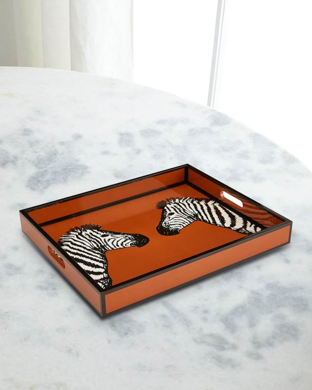 Zebra Lacquer Tray