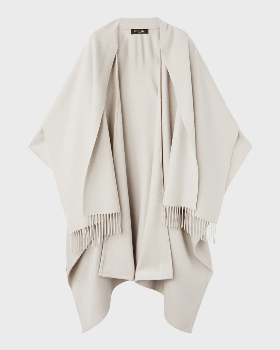 Daisy Fringed Cashmere Cape