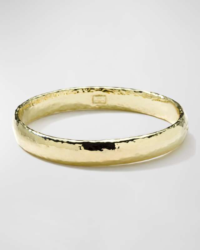 Wide Band Bangle in 18K Gol