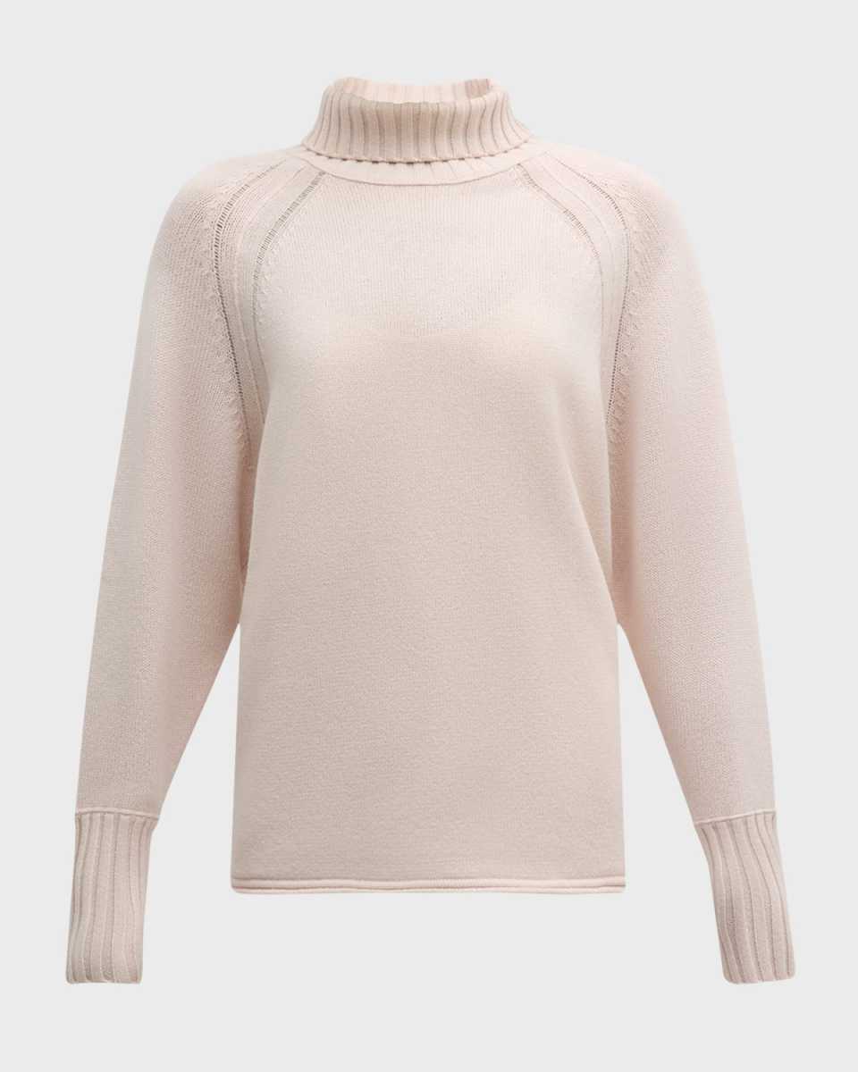 Bold Volumes Turtleneck Wool-Cashmere Pullover