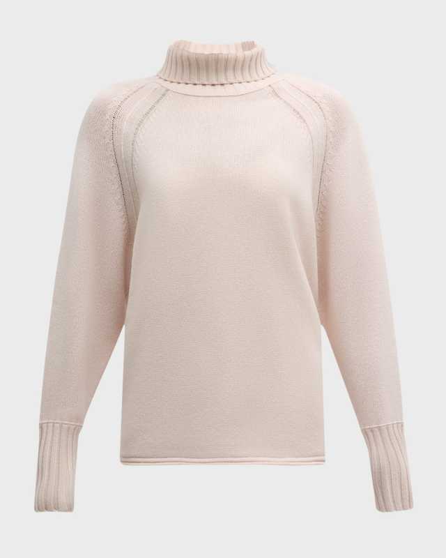 Bold Volumes Turtleneck Wool-Cashmere Pullover