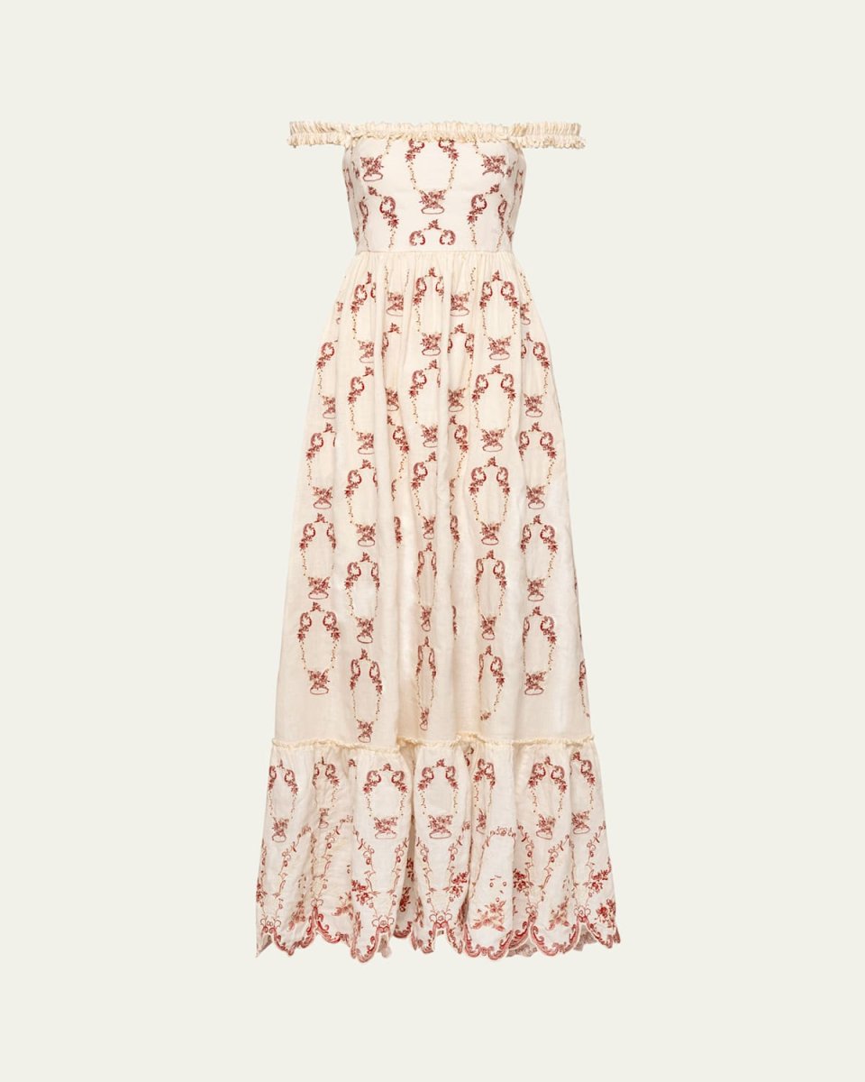 Achiote Off-Shoulder Maxi Dress