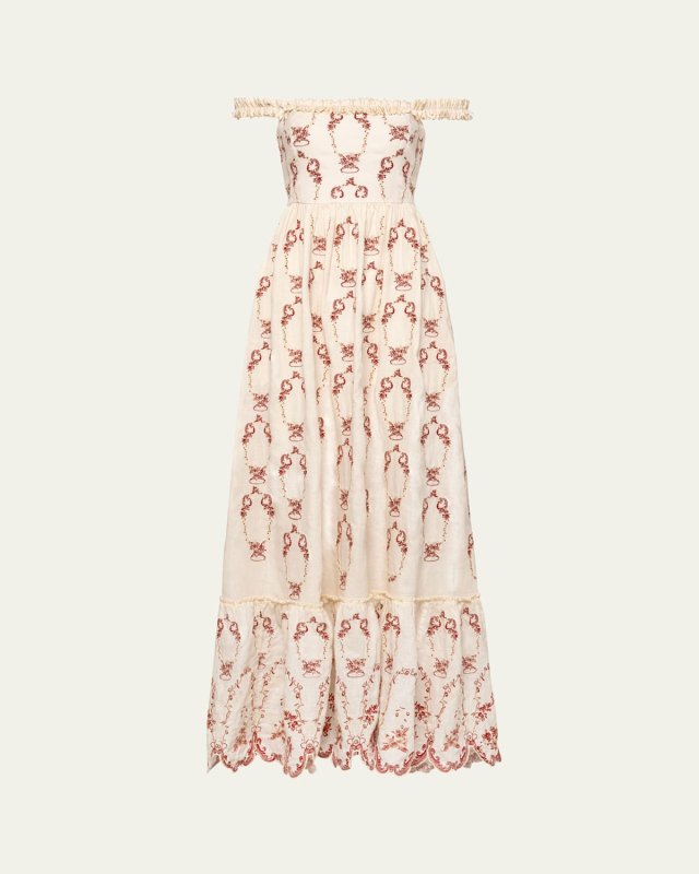 Achiote Off-Shoulder Maxi Dress