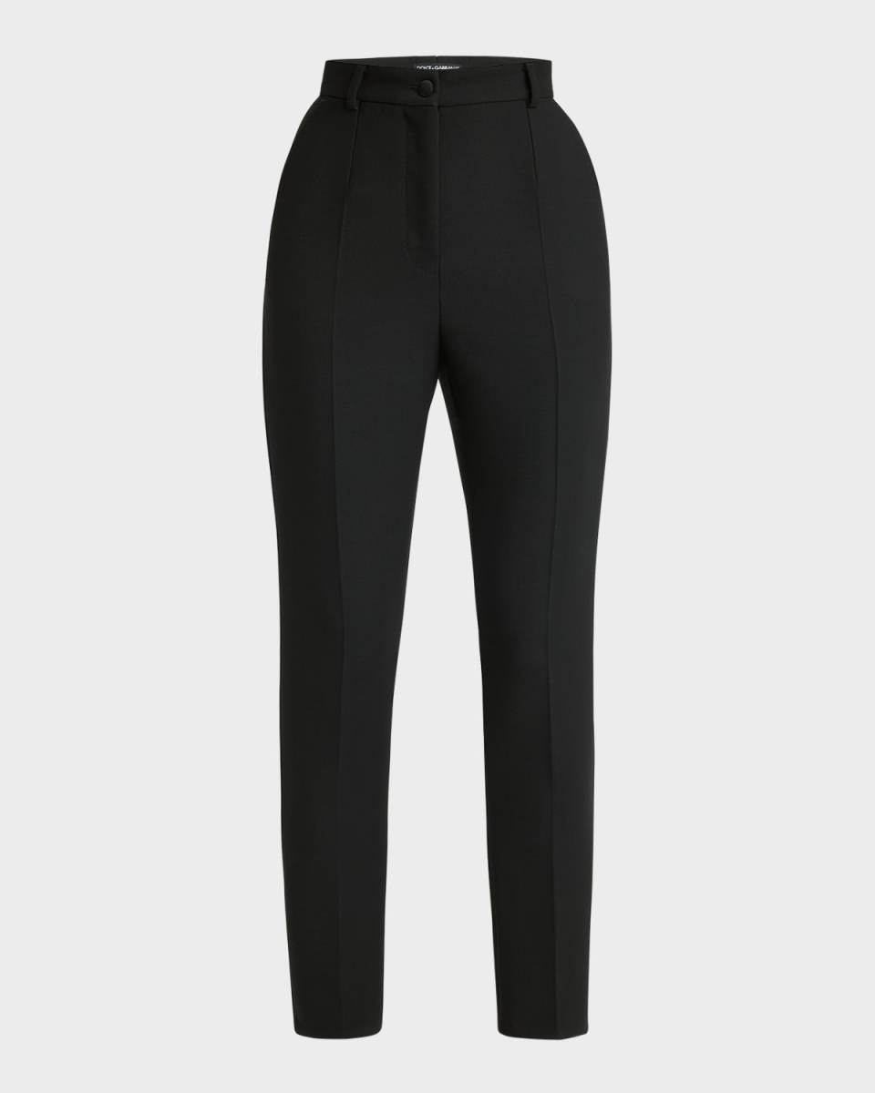 Straight-Leg Ankle Tuxedo Pants