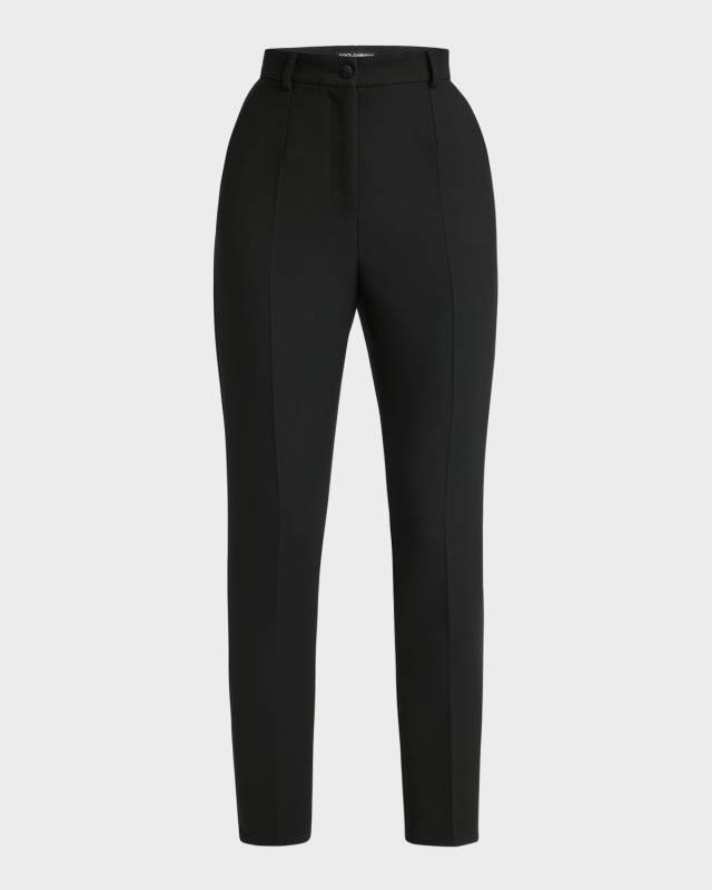 Straight-Leg Ankle Tuxedo Pants