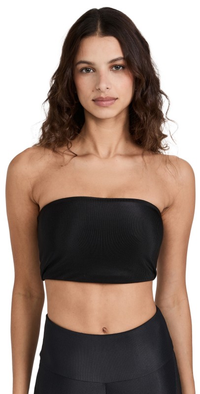 Onzie Bandeau Top Black Rib