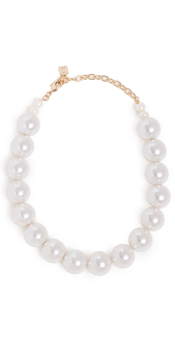 DANNIJO Delphine Necklace Rhodium
