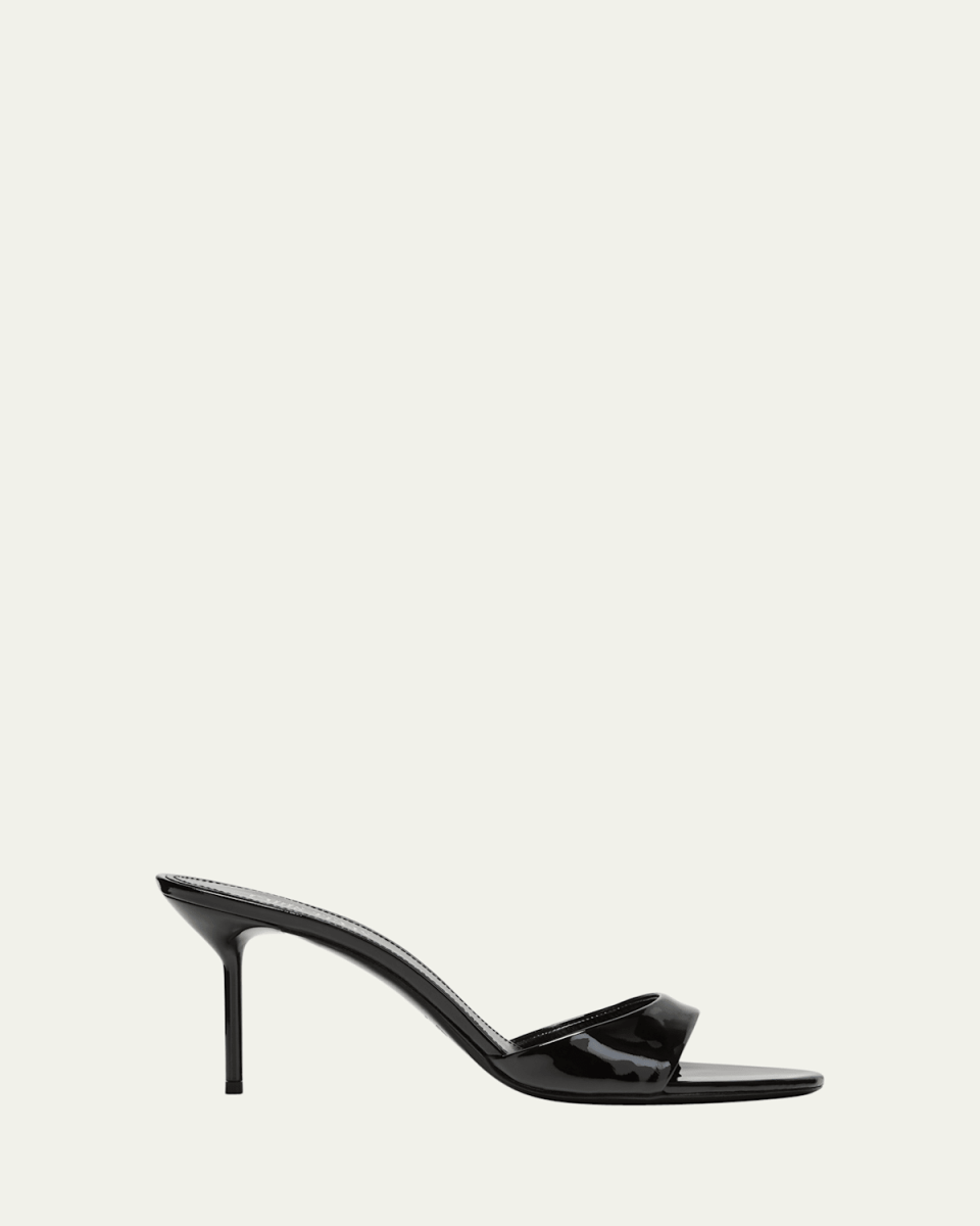 Lidia Patent Stiletto Mule Sandals