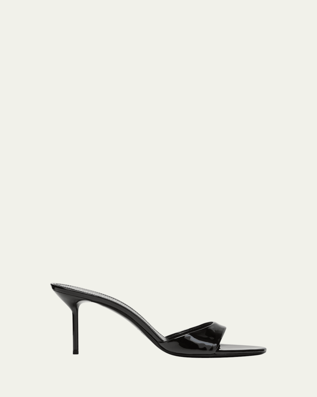 Lidia Patent Stiletto Mule Sandals