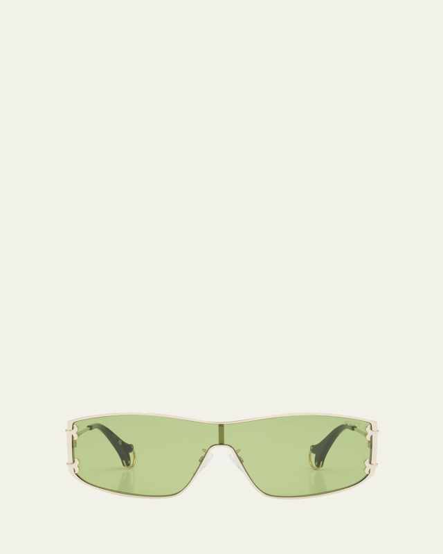 Metal & Acetate Shield Sunglasses