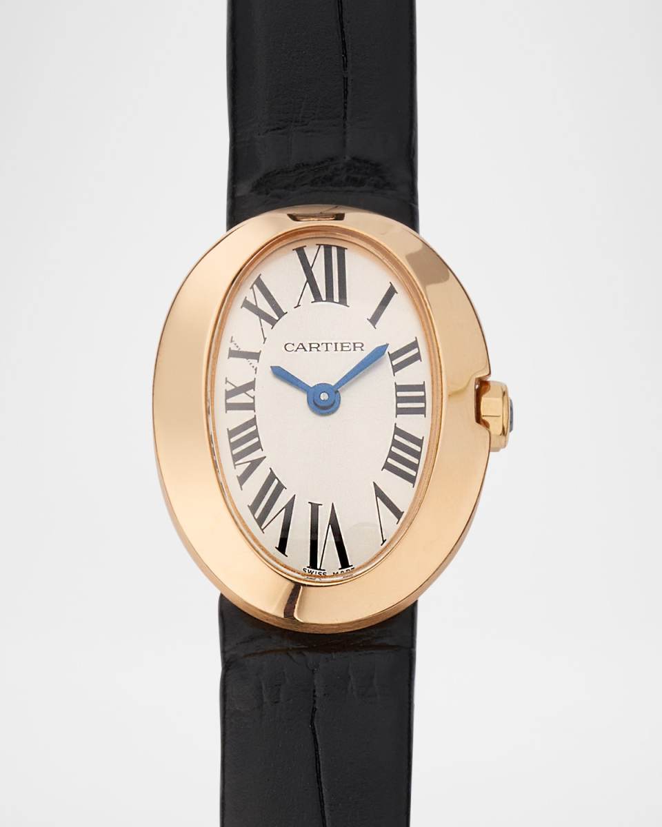 Cartier Baignoire 18K Rose Gold 19x25mm Vintage Watch