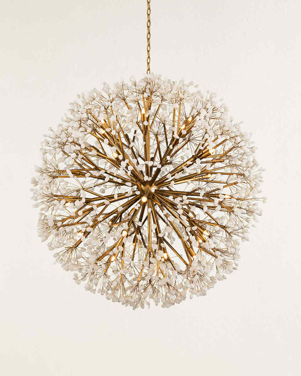 43.5" Spherical 30-Light Quartz Chandelier