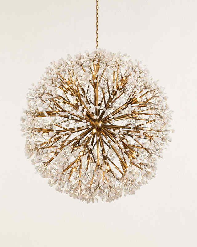 43.5" Spherical 30-Light Quartz Chandelier