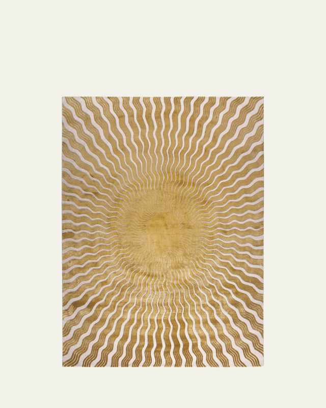 Sunray Gold Hand-Knotted Rug, 8' x 10'