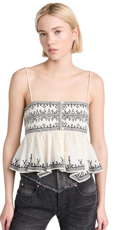 Isabel Marant Étoile Piyae Top Ecru