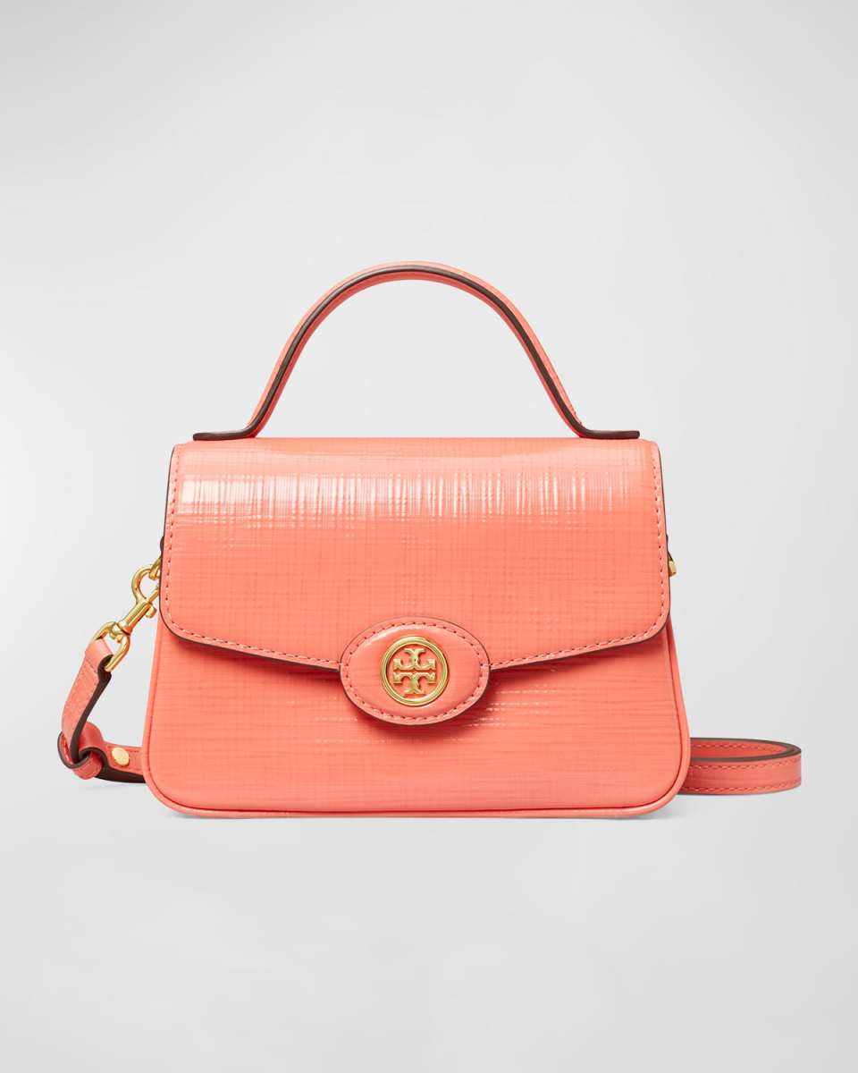 Robinson Small Crosshatched Leather Top-Handle Bag