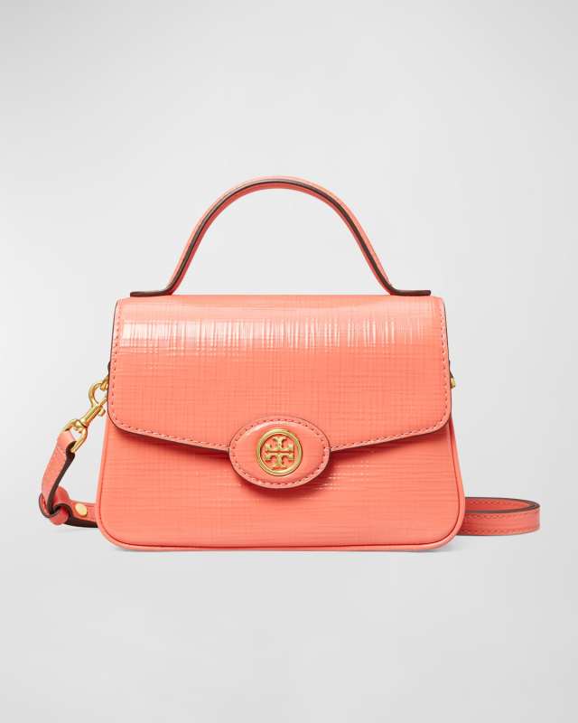 Robinson Small Crosshatched Leather Top-Handle Bag