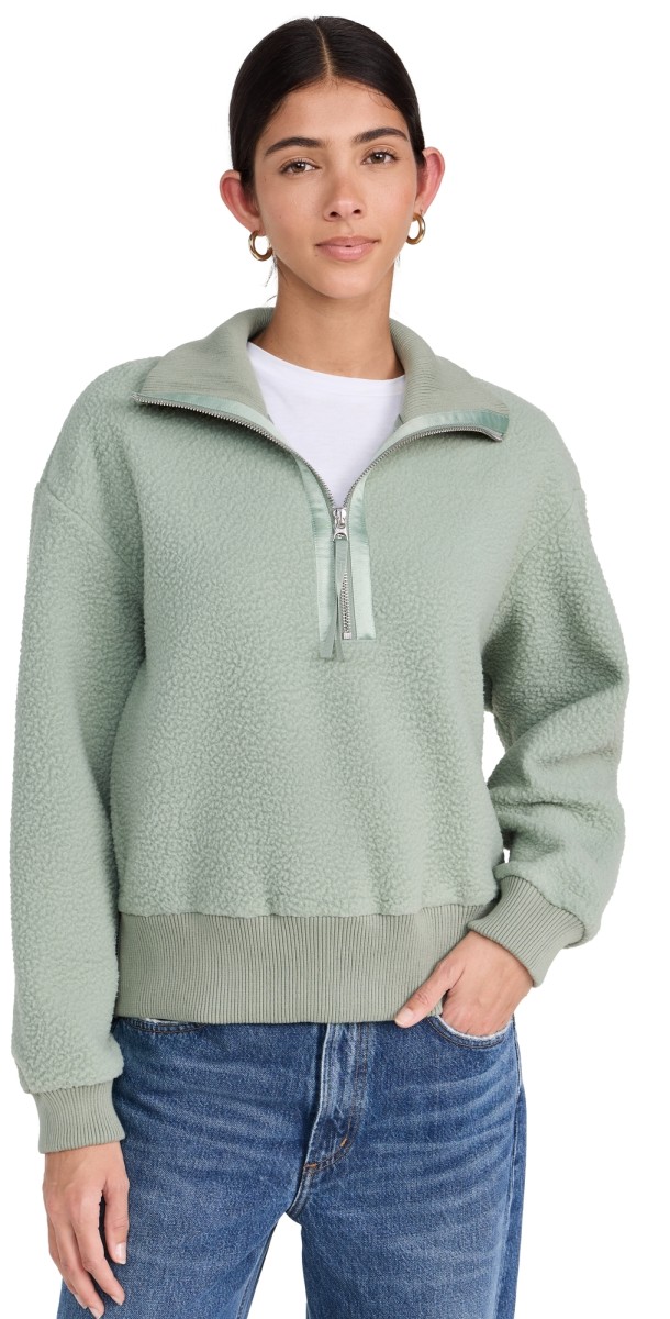 Varley Roselle Half Zip Fleece Lily Pad