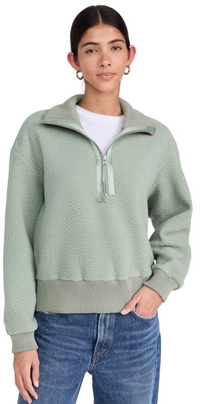 Varley Roselle Half Zip Fleece Lily Pad