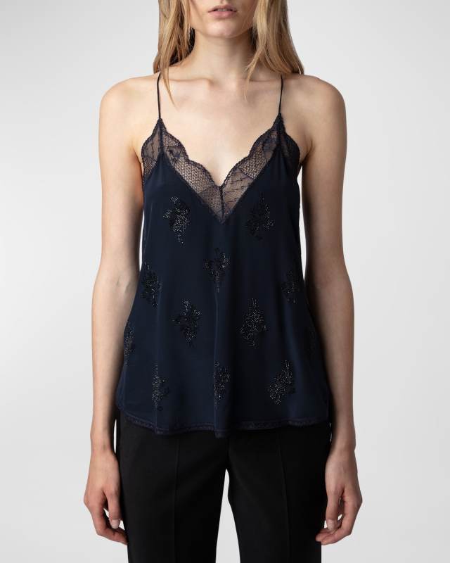 Christy Diamante Silk Camisole