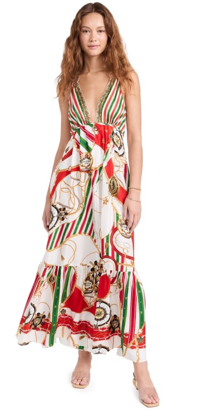 Camilla Tiered Dress With Hardware Saluti Summertime