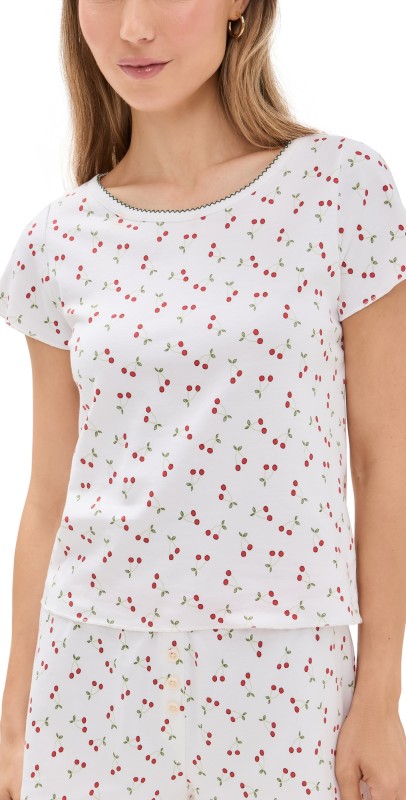 Cozyland by Morgan Lane Baby Jean Tee Cherry Cream Pie