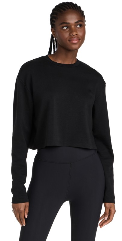 WARDROBE. NYC Long Sleeve Crop Black