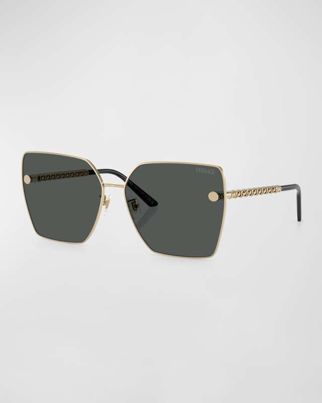 Infinite Greca Metal Square Sunglasses
