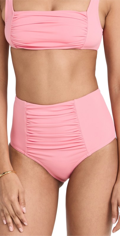 STAUD Declan High Rise Bikini Bottoms Black