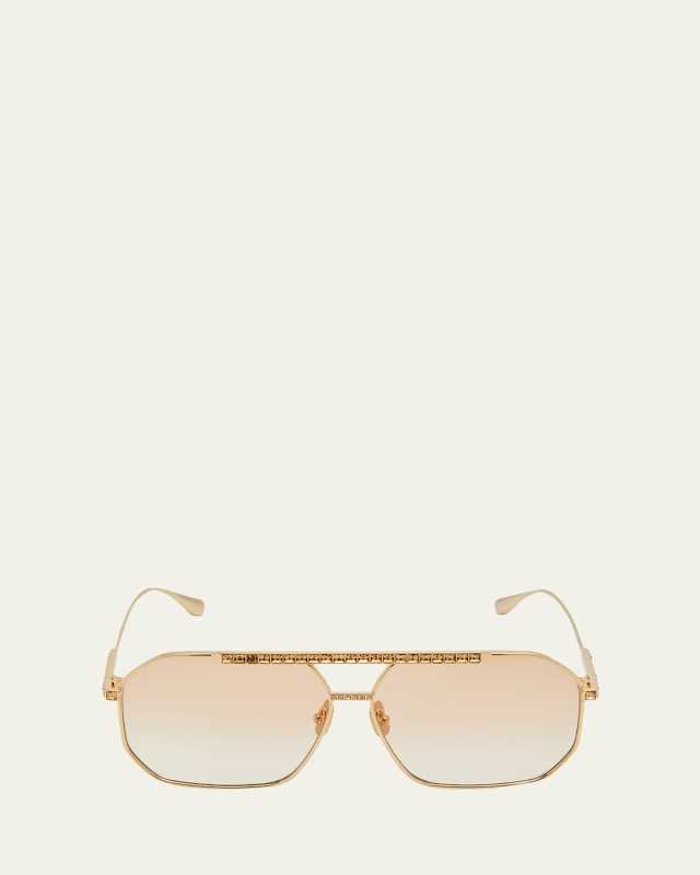 Le Boss 2.0 Crystal & Titanium Aviator Sunglasses