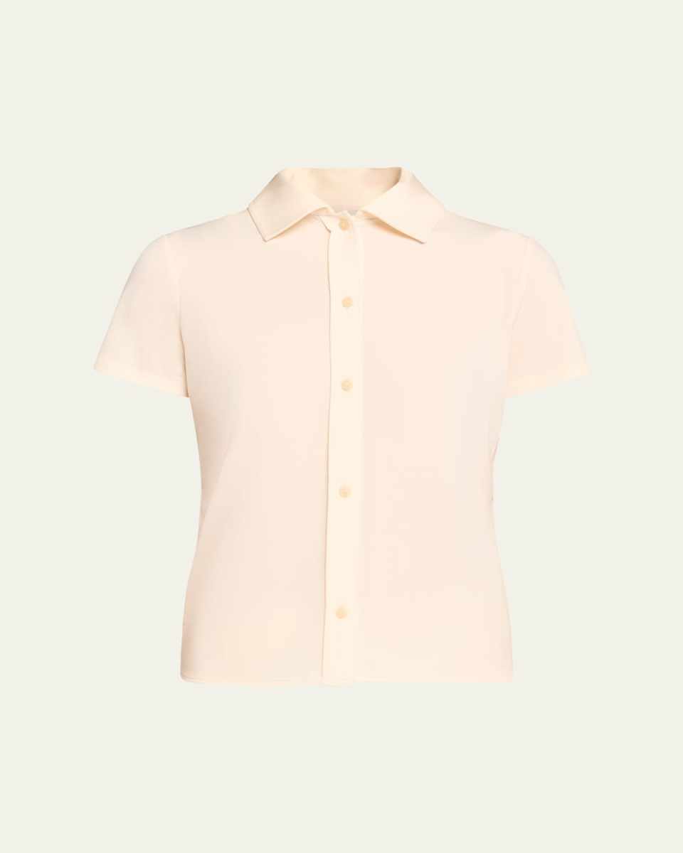 Short-Sleeve Button-Front Shirt