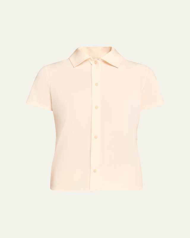 Short-Sleeve Button-Front Shirt