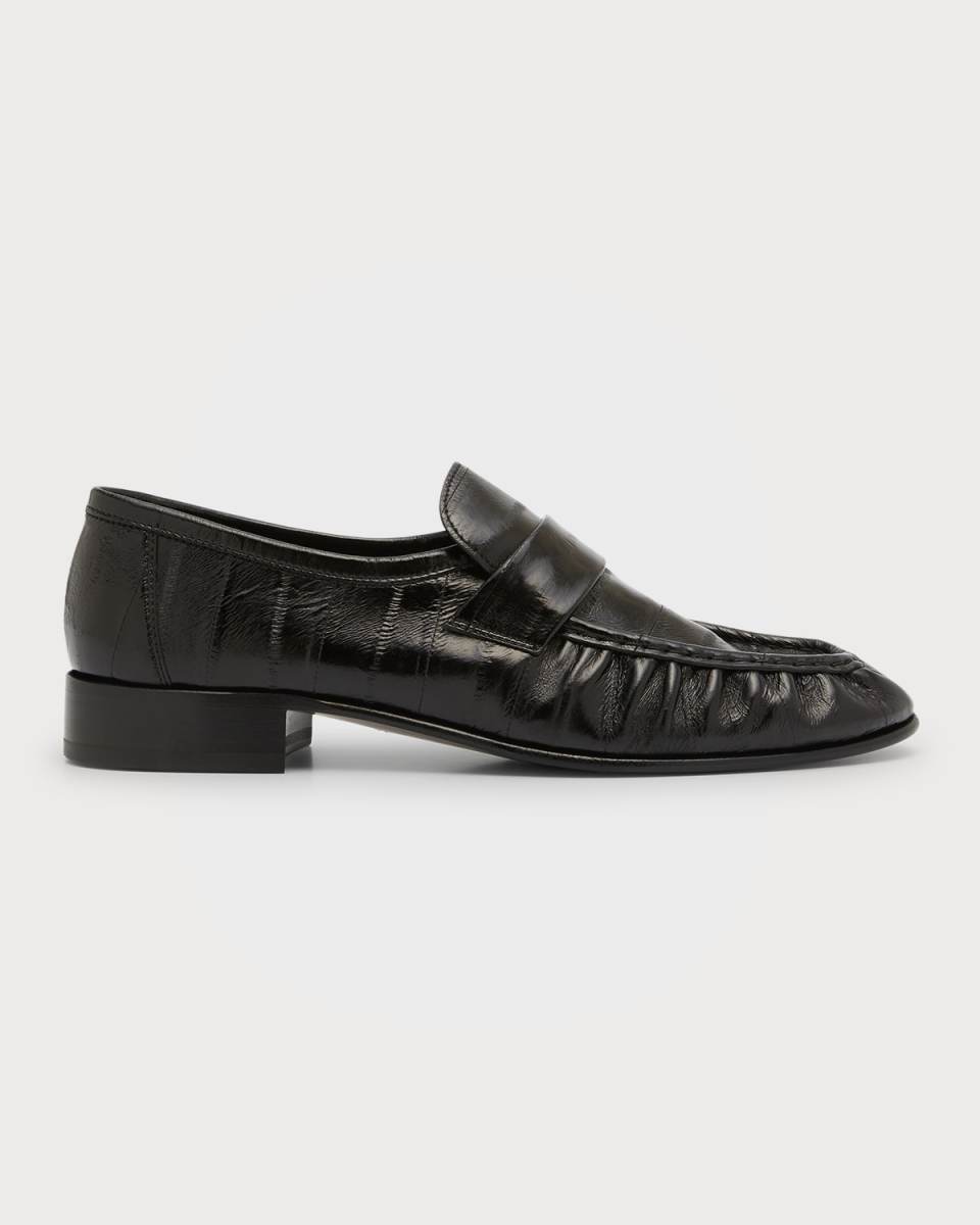 Soft Leather Flat Loafers