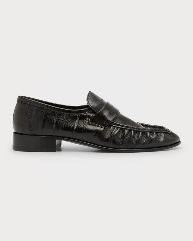 Soft Leather Flat Loafers