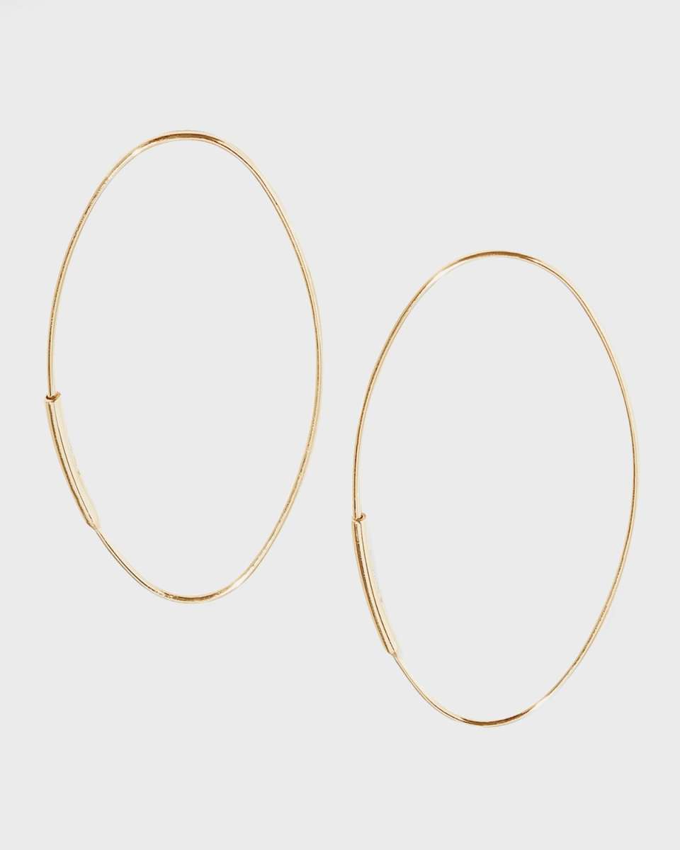 14k Small Oval Magic Hoop Earrings
